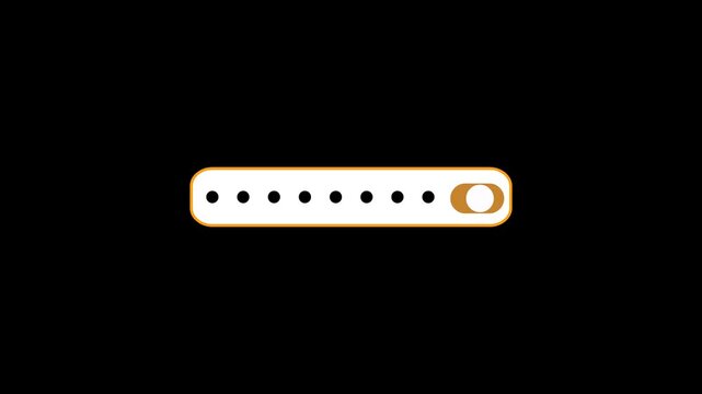 animated modern toggle switch to show or hide password with transparent background