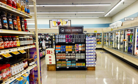 Food Lion grocery store inside, Fayetteville, NC, USA