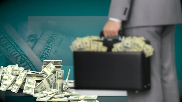 Money and wealth concept animation