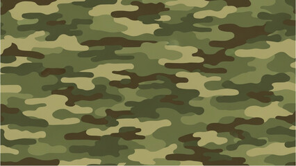 A camouflage pattern design with green, brown, and tan colors for military clothing © Stock Image Paradise
