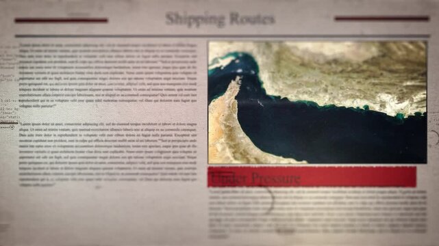 Shipping Routes Under Pressure Breaking News Background