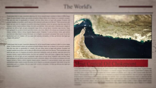 The World's Most Critical Oil Chokepoint Breaking News Background