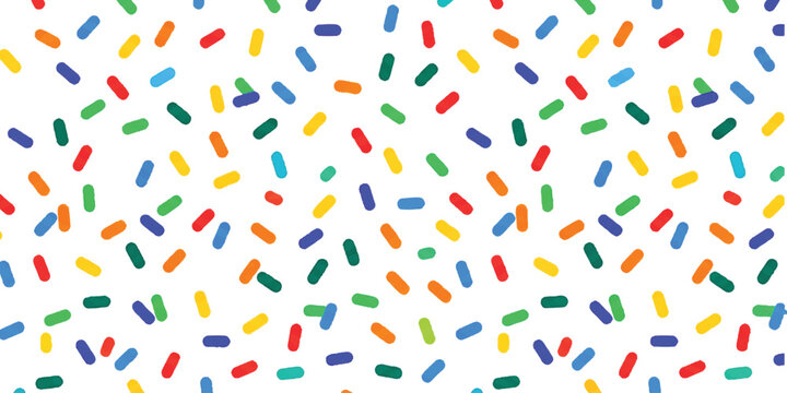 Colorful sugar sprinkles pattern for cakes and cupcakes