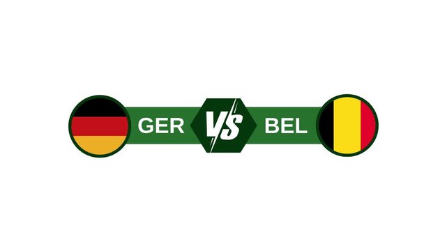 Germany vs Belgium Football Match Versus Screen Motion Graphic Banner