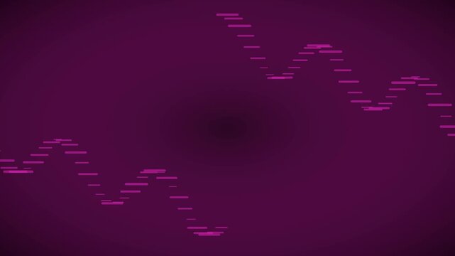 Abstract purple digital sound wave equalizer animation, pulsing audio frequency 4k background, for music and, technology concepts