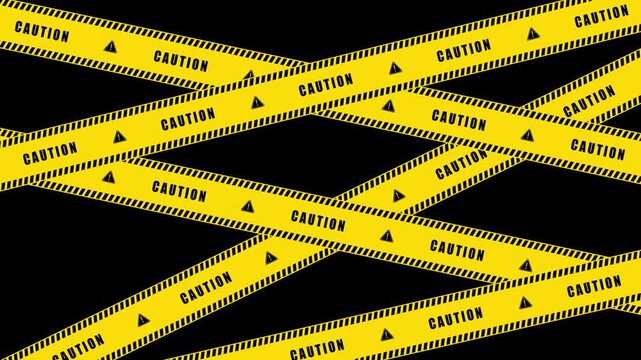 Yellow Caution Tape Background Representing Danger, Safety Restriction, Crime Scene Boundary, Forbidden Areas, Urgency, Hazard, Restricted Access, Crime Scene Investigation.