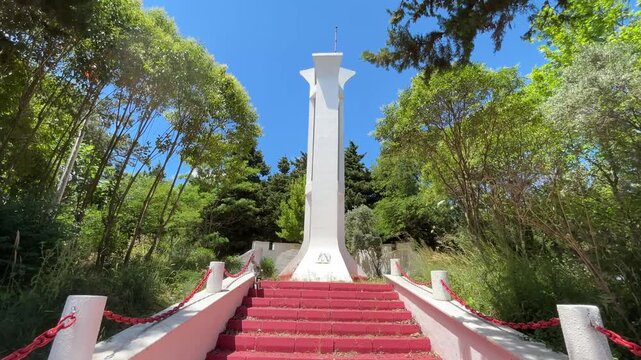 A view from the Alaiye Martyrs' Cemetery in Catalca, Istanbul, Turkey.
