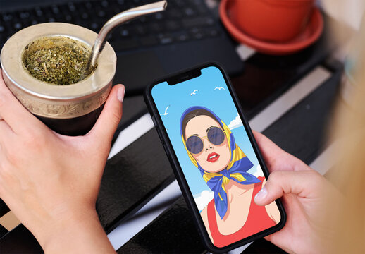 screen Phone Mockup With Mate