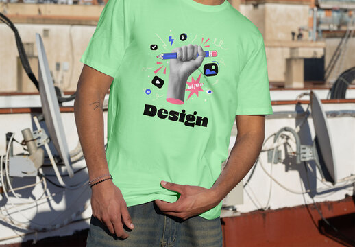 Male T-Shirt Mockup