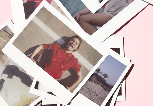 Mockup of Polaroids