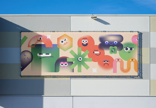 Wall Billboard Mockup