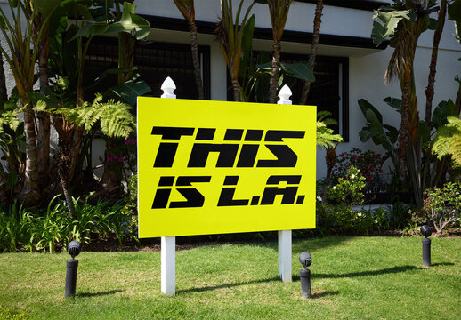 Los Angeles Real Estate Sign Mockup