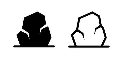Rock and Stone Nature Vector Icon © liubomir118809