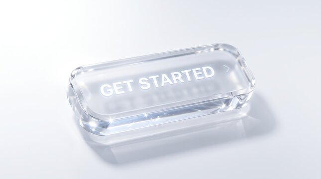 Get started button glass