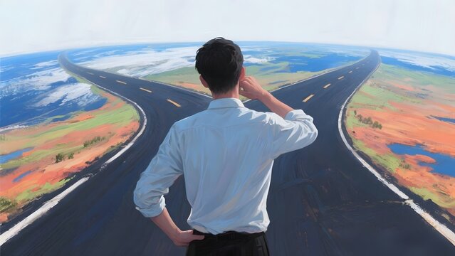 Choosing the Right Path in Life &ndash; Decision Making and Personal Growth Concept