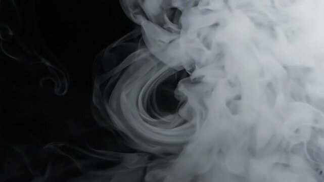 Fog element in front of a black background shot for easy VSRExport in a controlled environment