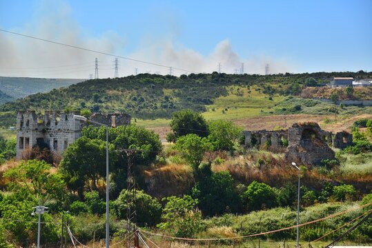 A view from the historic Azatli Gunpowder Factory, built in the 18th century, located in Basaksehir, Istanbul, Turkey.