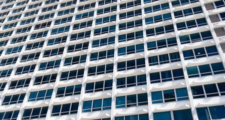 Architectural exterior detail. City architecture. High rise apartment. Modern apartment building. Apartment building detail. Apartment hotel building. Residential building multistory architecture © be free