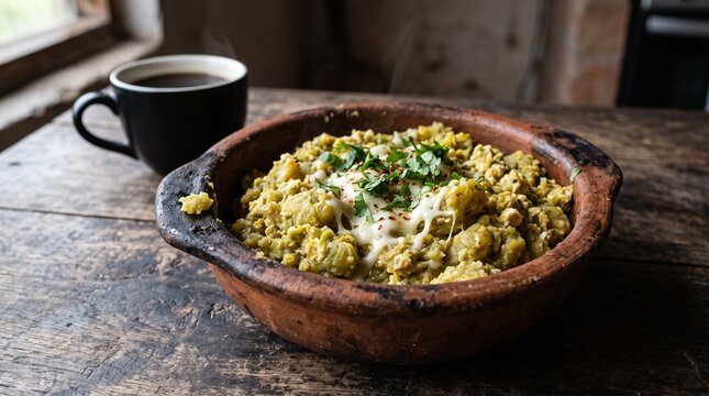 Authentic Ecuadorian Tigrillo Breakfast in Clay Pot