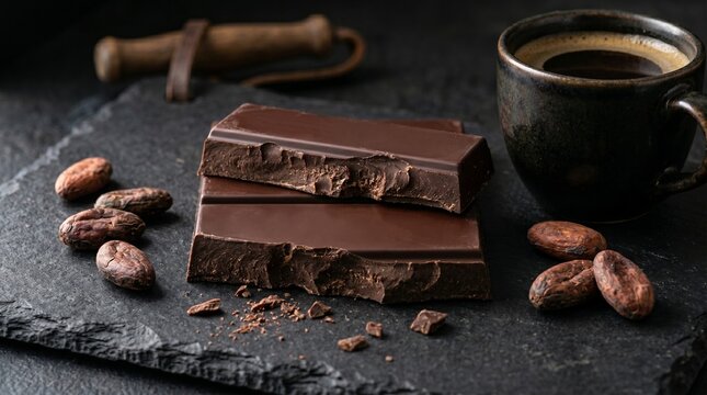 Chocolate oscuro artesanal con caf&eacute; arom&aacute;tico gourmet
