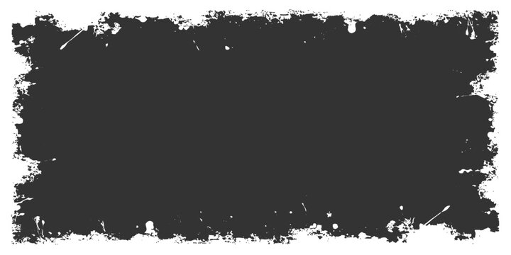 Grungy black rectangle border background with splatters for text