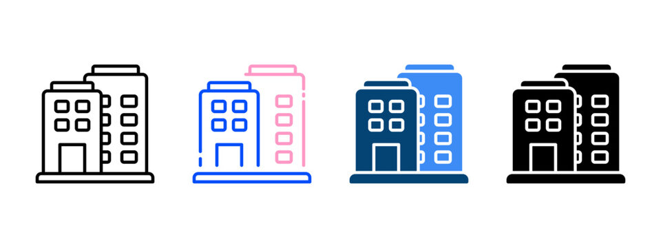 Company Organization Icon for Business Operations and Distributed Team Management