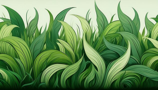 Green Grass Seamless Border