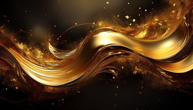 Background Abstract Gold Gliter Splash