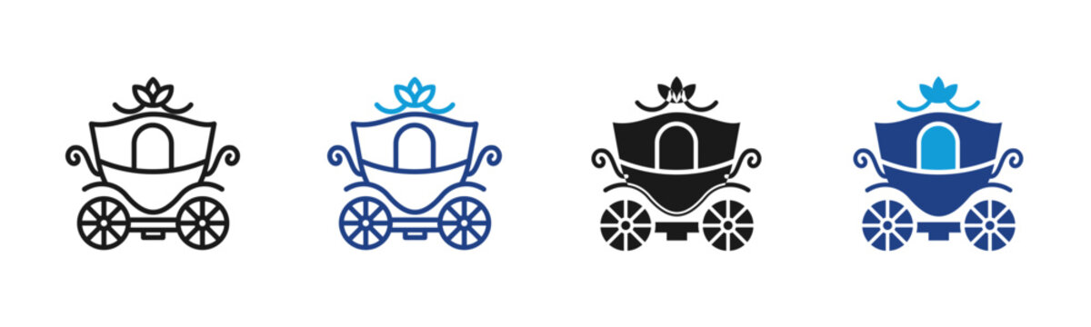 Carriage Web icon with multiple style collection