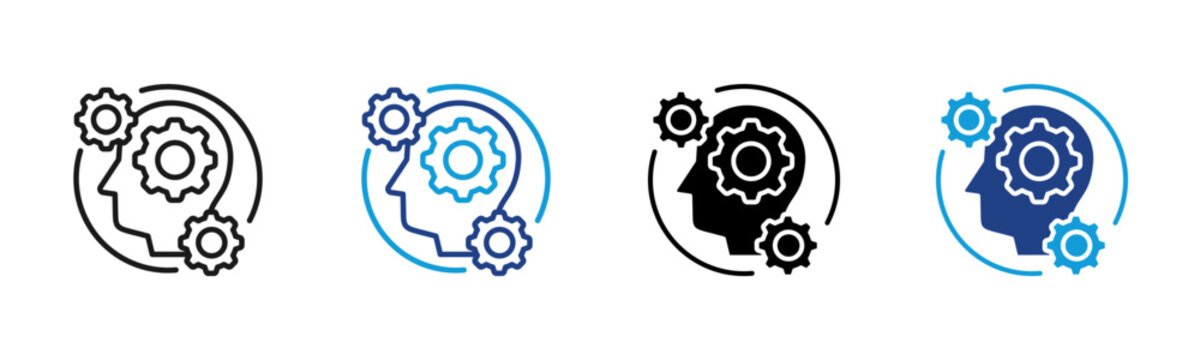 Knowledge Management Web icon with multiple style collection