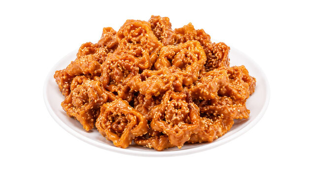 Chebakia Moroccan Honey Sesame Cookies on Plate