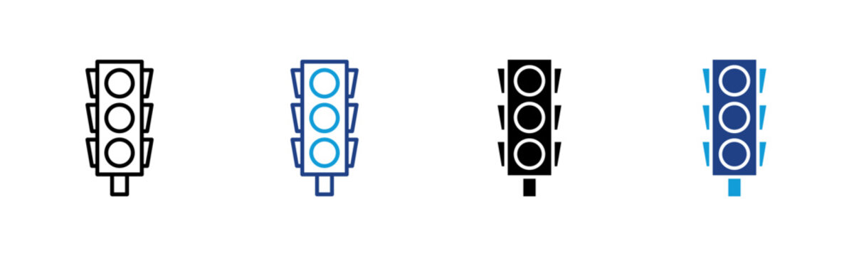 Traffic Web icon with multiple style collection
