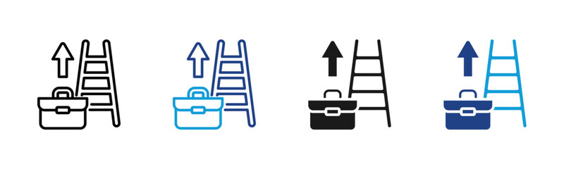 Fototapeta premium Career Web icon with multiple style collection