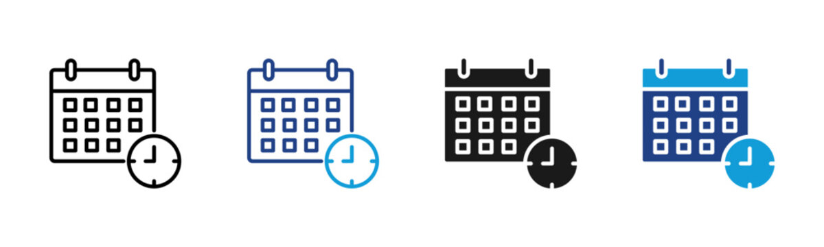 Appointment Web icon with multiple style collection