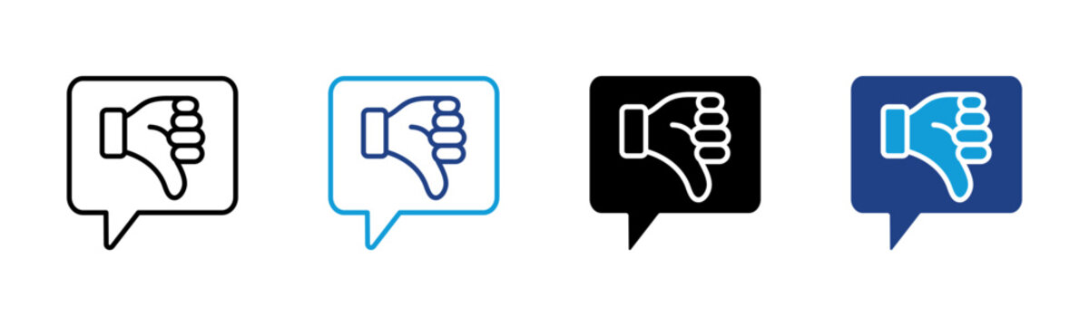 Dislike Web icon with multiple style collection