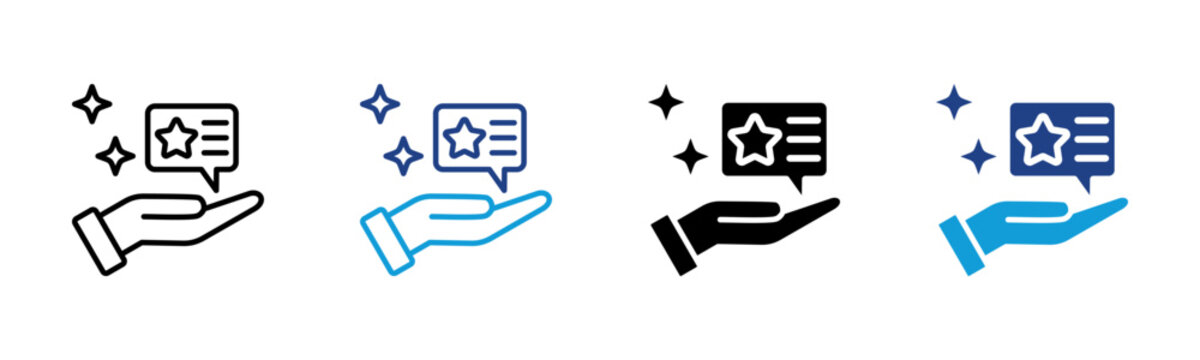 Rating Web icon with multiple style collection