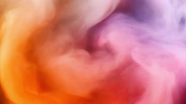 Abstract orange and pink cloud-like smoke blending background