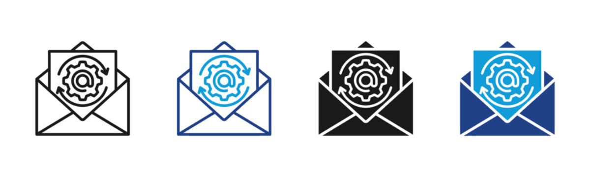 Email Automation Web icon with multiple style collection