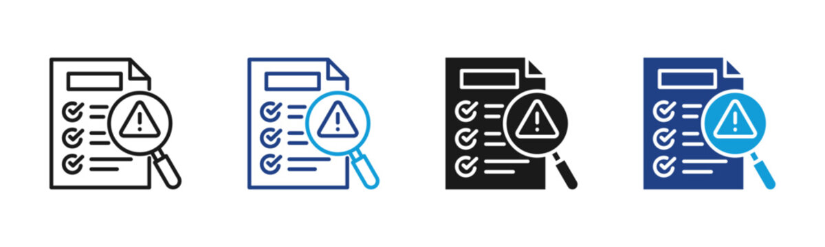Risk Assessment Web icon with multiple style collection