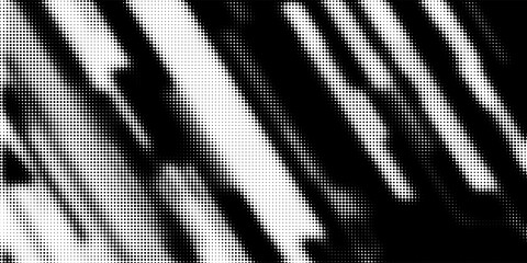 Fototapeta premium Abstract black hexagon halftone blob shape with organic fluid effect on white background.