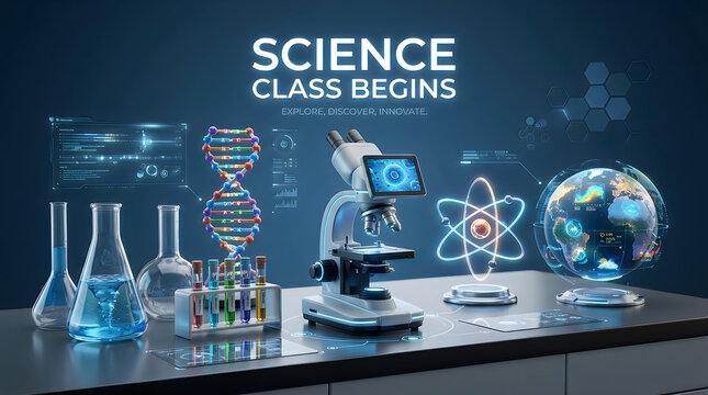 Science class begins explore discover innovate