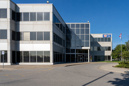 Thornhill, Ontario, Canada - June 28, 2026: CAA Travel Call Centre on Commerce Valley Dr E in  Thornhill, Ontario, Canada. CAA provides a range of services including roadside assistance, insurance, an