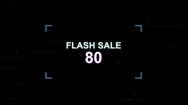 Flash Sale 80 Percent Off Discount Announcement Graphic.