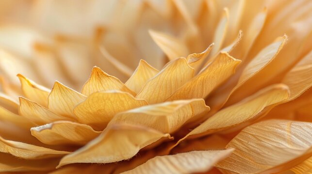 Dried strawflower papery bracts close up