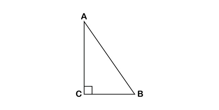 Right Triangle Shape in Mathematics.