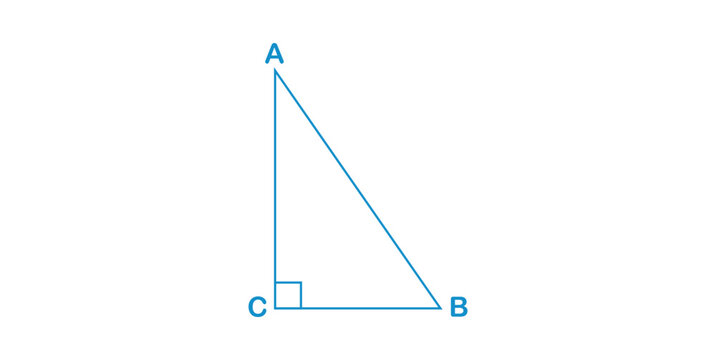 Right Triangle Shape in Mathematics.