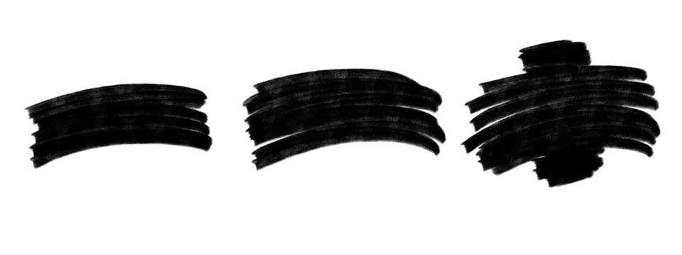 Set of black curly brackets and lines for coding or design isolated illustration