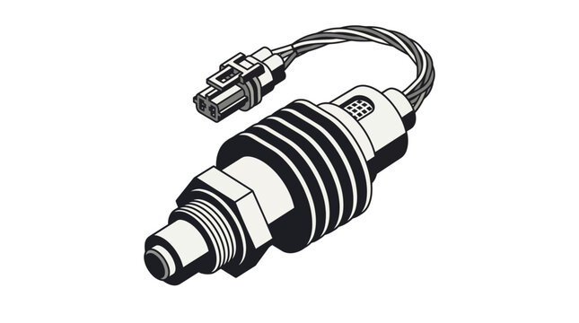 Automotive oxygen sensor or spark plug technical illustration.