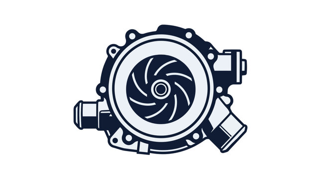 Automotive water pump or centrifugal impeller assembly.
