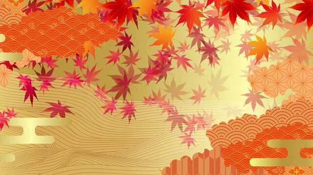 Golden Japanese Autumn Maple Foliage 4K